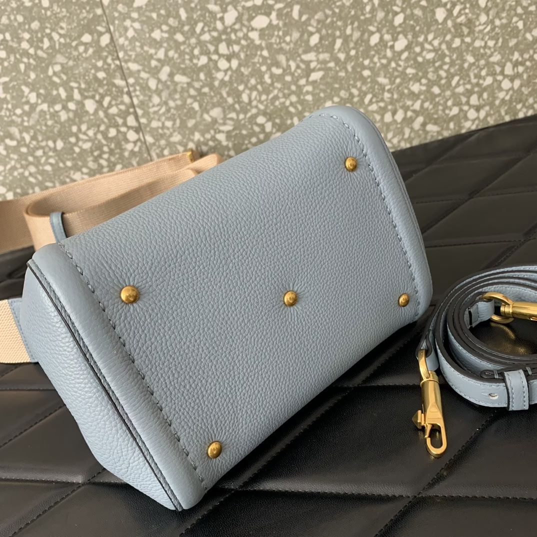 Valentino Garavani Alltime Small Handbag in Porcelain Blue Grainy Calfskin